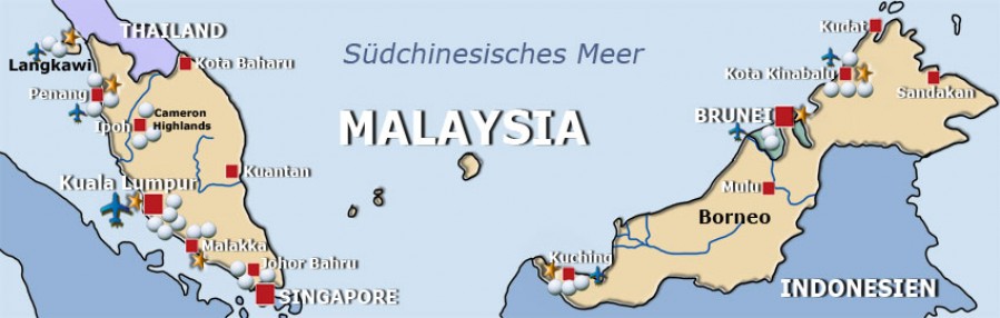 Malaysia und Brunei - Golfplätze und Sehenswürdigkeiten » GolfAsien