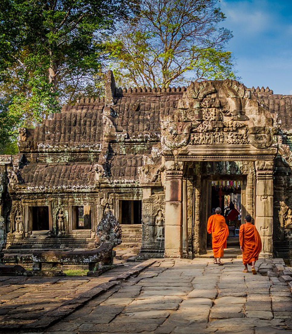 Kambodscha QU allg. Angkor Wat Mönche