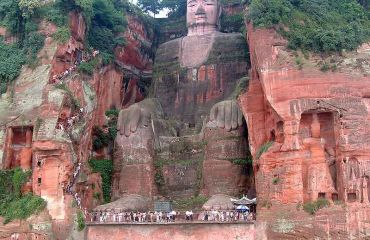 Leshan Buddha, Chengdu, Foto: Wikipedia.de, Karelj