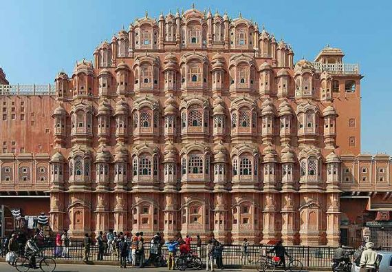 Palast der Winde (Hawa Mahal), Foto: Wikipedia, user:Sfu, Ma